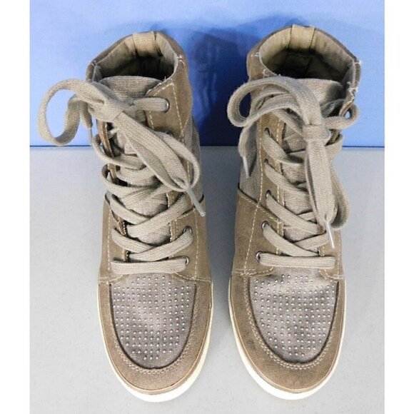AMERICAN EAGLE OUTFITTERS TAN-ISH GRAY SNEAKERS, GYM SHOES, WOMAN'S SIZE 7 - Picture 2 of 11